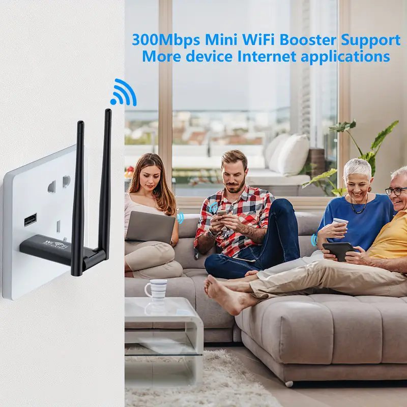Hot Selling 300Mbps Mini WIFI Booster Dual Band USB 300M Wifi Repeater Long Distance Wifi Extender